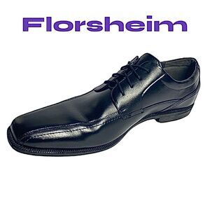 Florsheim Mens Black Leather Oxford Lace Up Size 13 Medium Pre-Owned